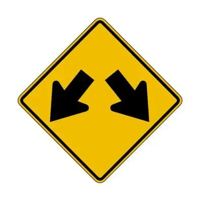 分流车道道路交通标志汽车标志