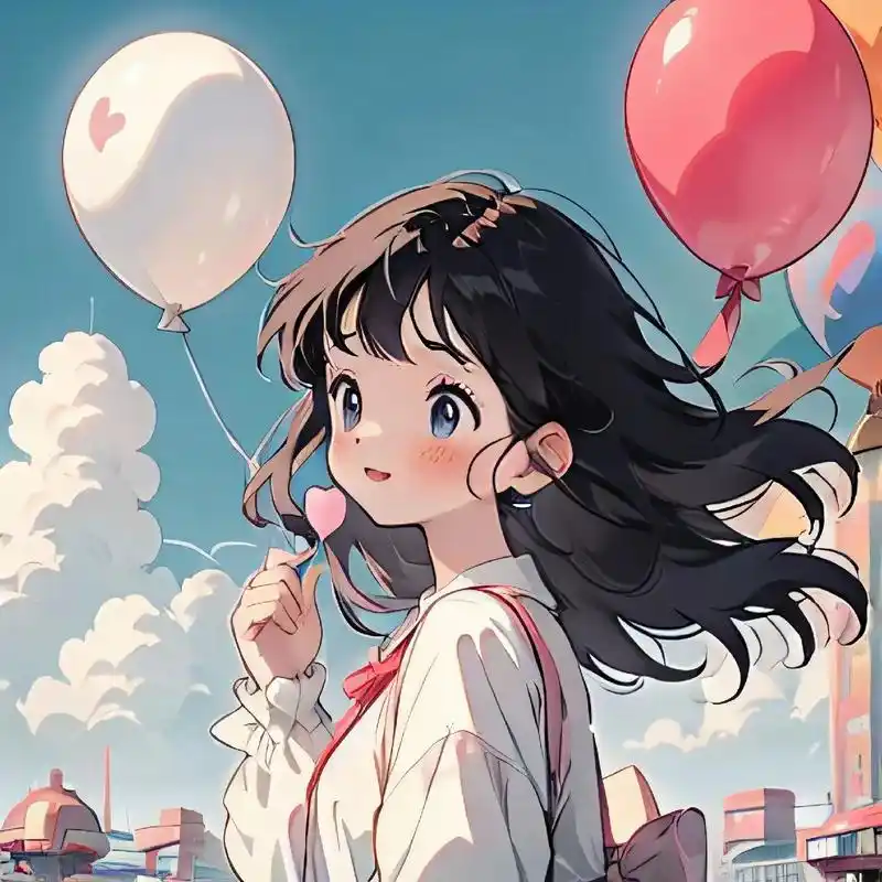 告白气球#动漫女头 #女生头像 #漫画女孩 #优质头像 #二 - 抖音