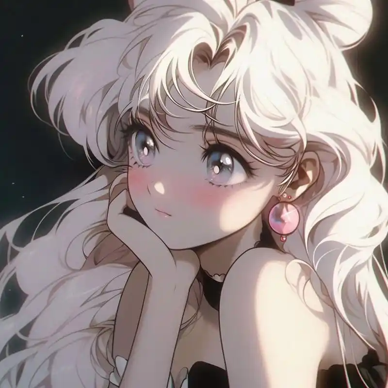 白发少女|复古旧漫女生头像