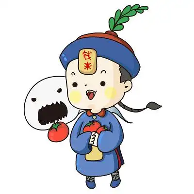 寒衣节卡通手绘僵尸人物原创插画元素