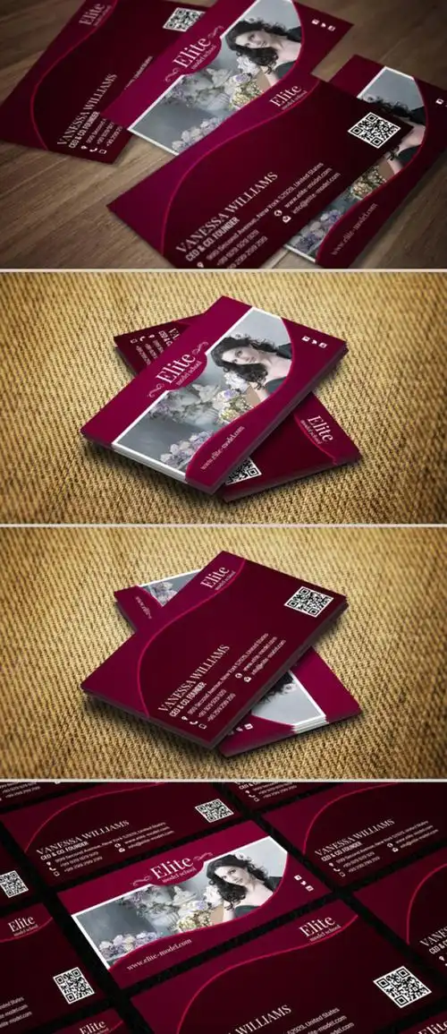 modelschoolcradcm047模特名片卡片设计模板素材设计源文件