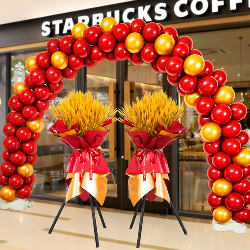 开业大吉气氛场景布置气球拱门周年庆典活动商场气球