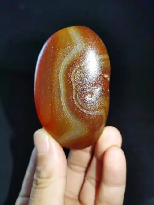 马达加斯加花纹玛瑙原石奇石观赏石手把件