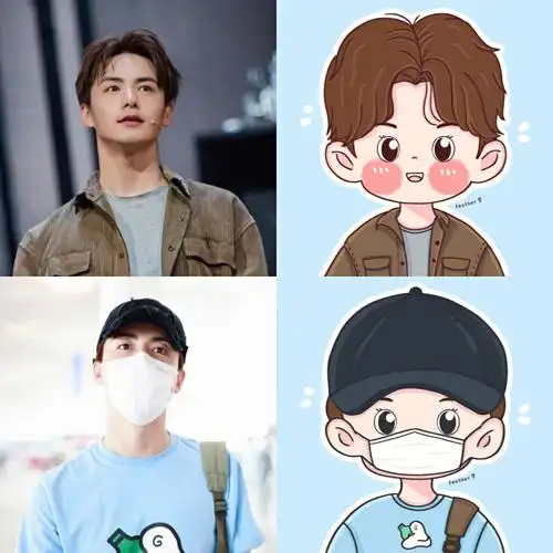 手绘头像马天宇