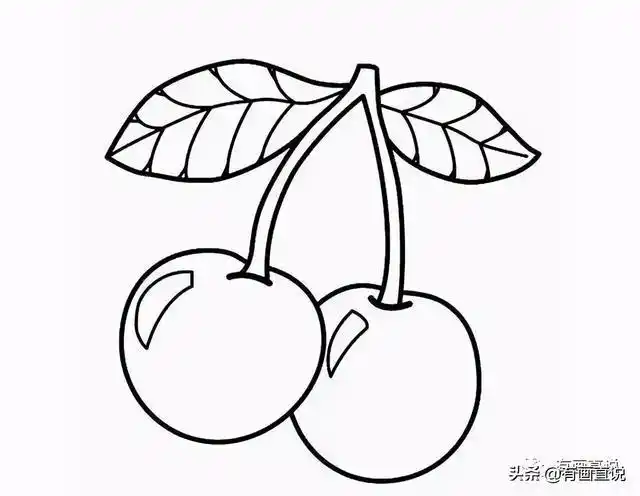 儿童画简笔画临摹素材52张:水果系列画法,收藏备用,在家学画画 - 水果