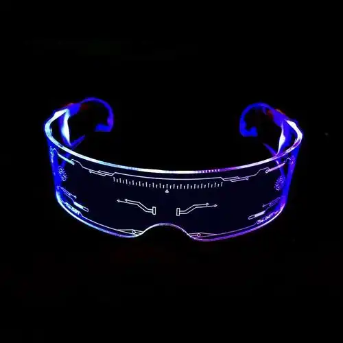 led全彩发光眼镜未来科技酒吧蹦迪神器ins太阳眼镜