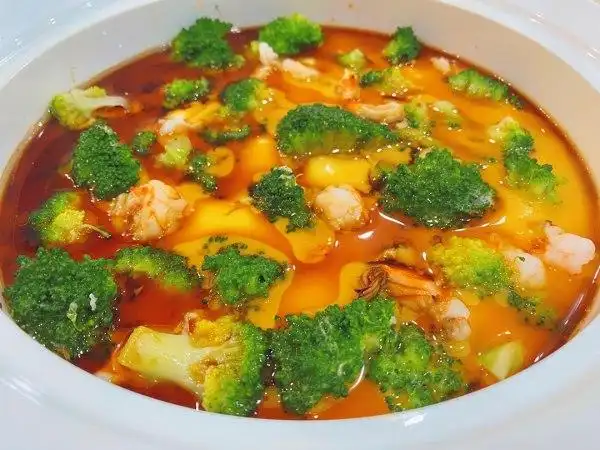 超嫩滑西兰花虾仁豆腐蒸蛋好吃不胖