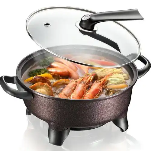 火锅小熊多功能不粘锅家用大容量煮锅迷你电热电热