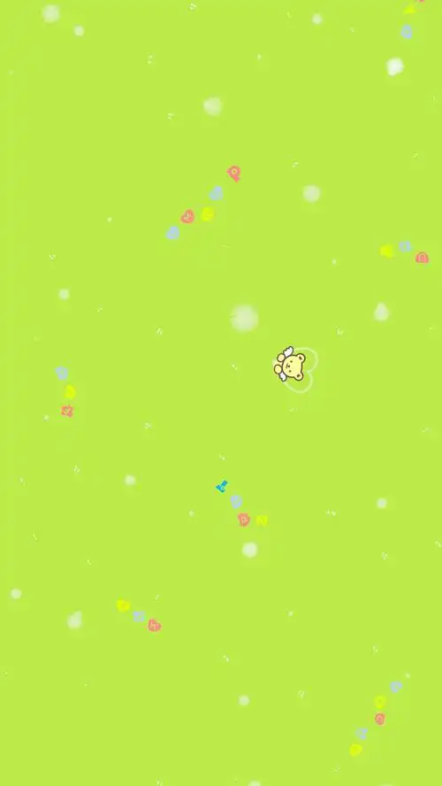 卡通绿色清新玩偶背景