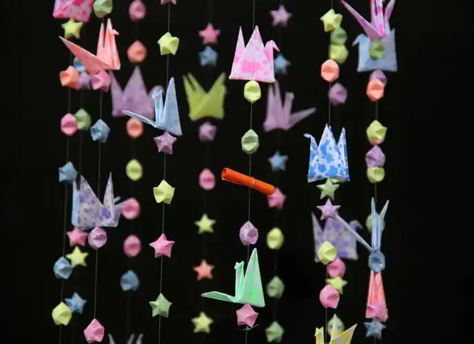 风铃制作材料diy风铃配件手工千纸鹤风铃配件材料包幼儿园手工制作
