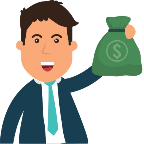 成功的商人卡通 successful businessman cartoon