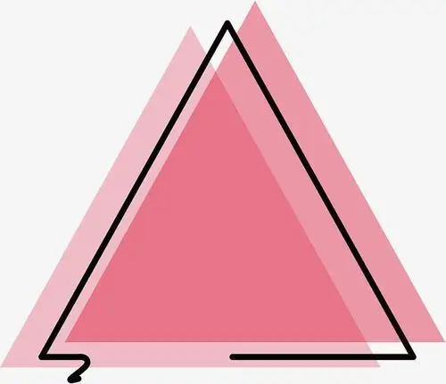 粉红色三角形标题框