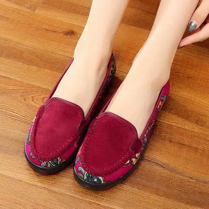 正宗老北京布鞋女春秋款中老年大码宽脚大脚骨女鞋软底舒适妈妈鞋