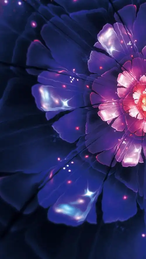 蓝紫色花卉h5背景