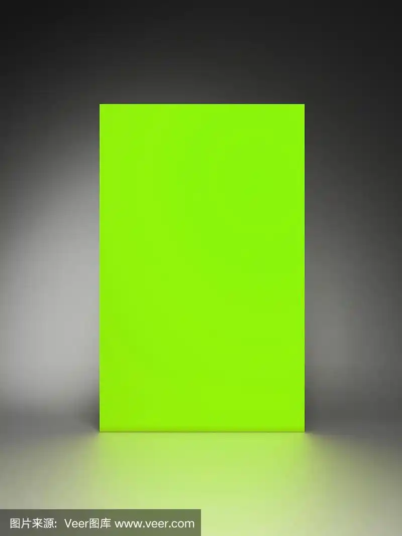 霓虹绿背景,场景,霓虹绿色彩基调,荧光.3d渲染墙纸工作室集