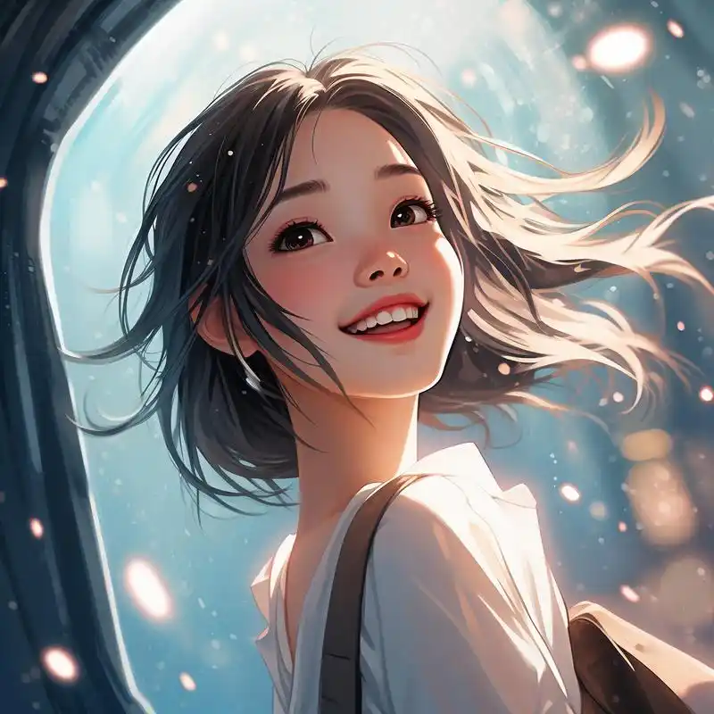 91水瓶座漫画少女头像78 来看看这款超可爱的水瓶座漫画少女头像