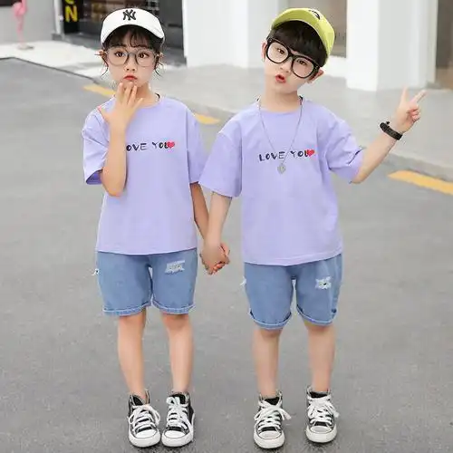 约龙姐弟装套装兄妹装双胞胎衣服龙凤胎短袖男女童夏装儿童套装男童