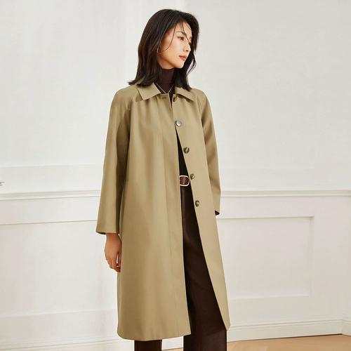 theorytommy春秋23新款宽松小个子显高显瘦休闲中长款风衣外套女