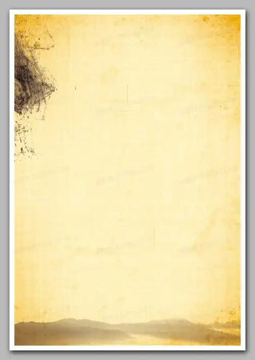 精美黄色中国风杂志封面背景