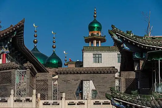 清真寺建筑清真寺建筑清真寺建筑清真寺建筑清真寺建筑兰州白塔山公园