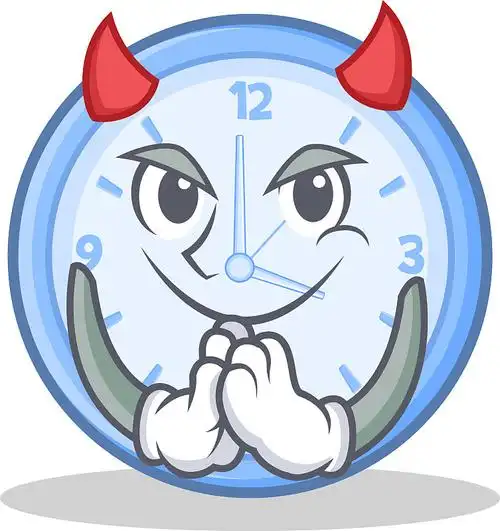 拳击冠军时钟人物卡通风格