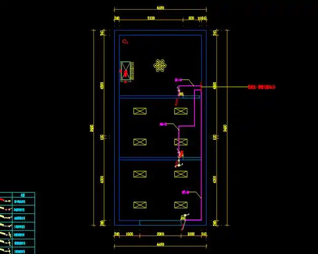 两层甜品店全套施工图水电系统图