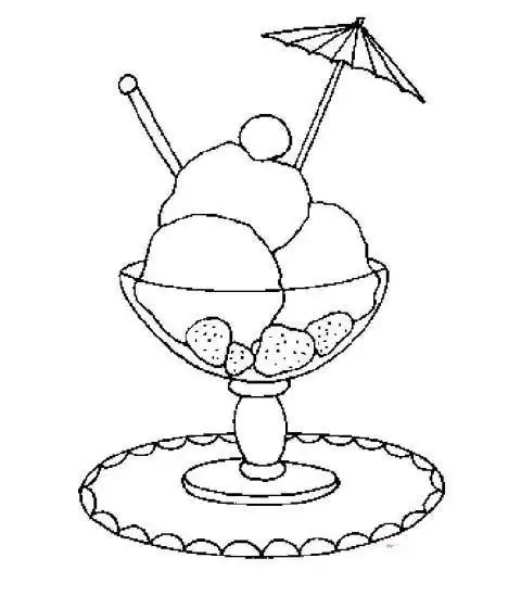 一杯精致的冰激凌简笔画图片标签:冰淇淋简笔画食物简笔画