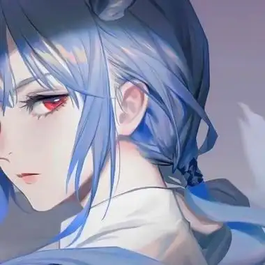 蓝色系女二次元头像 高清好看的动漫头像女蓝色系图片_女生头像_美头