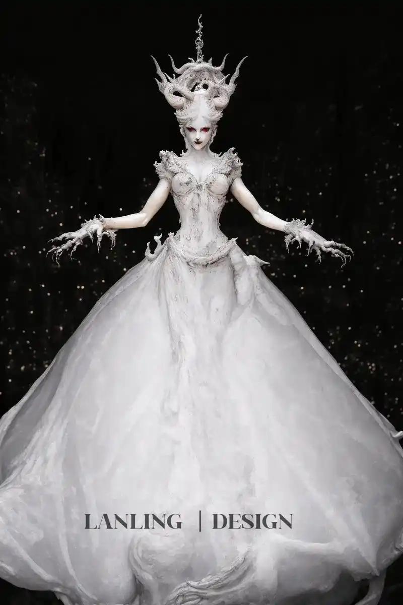 哥特新娘创意舞台人物造型设计.#每个女孩的婚纱梦 #高级感  - 抖音