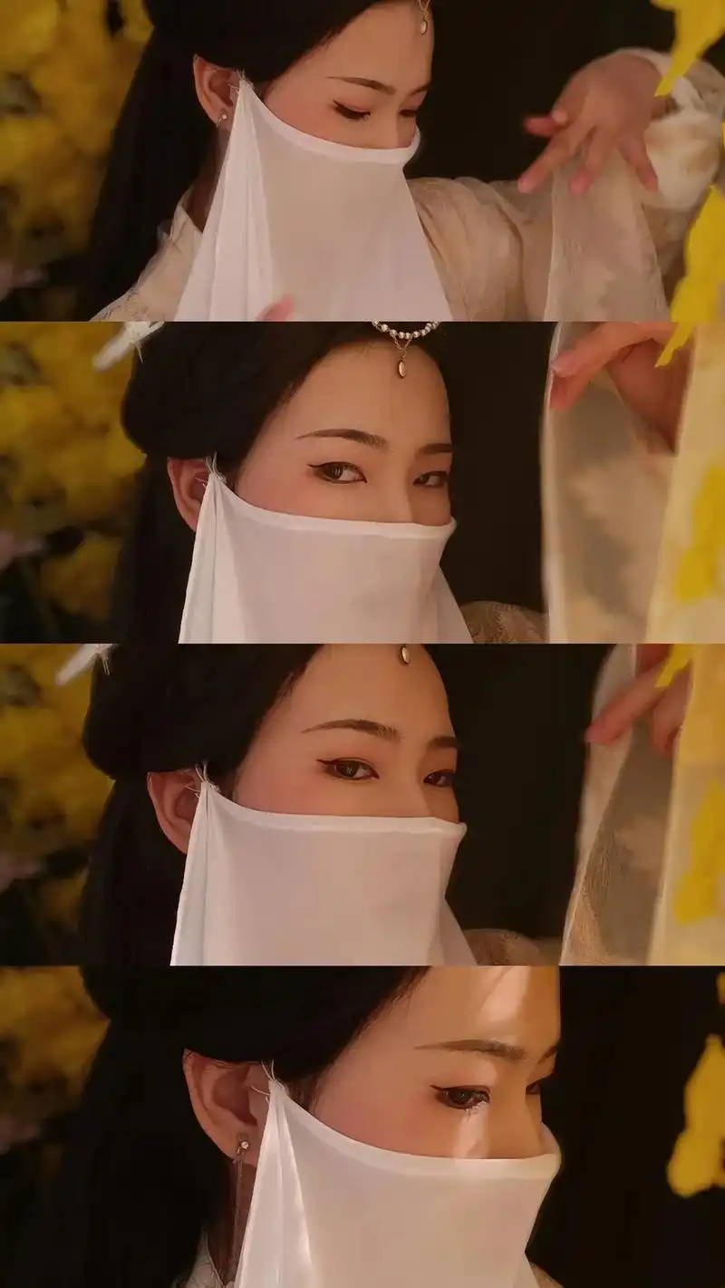 难怪古人喜欢戴面纱,面纱一戴都不用修图了 (赵合德好霸气:) - 抖音