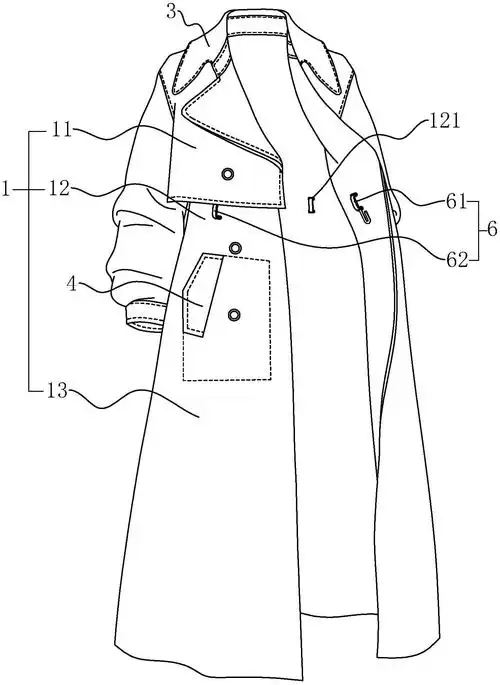 一种防重物风衣
