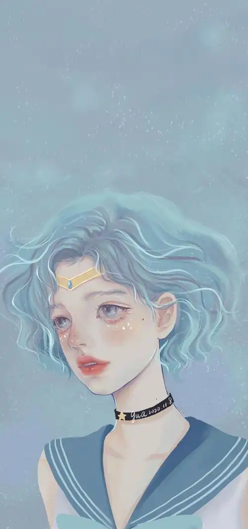 美少女战士 cr:@见水印渐变纯色/手绘壁纸/聊天背景/小清新ins/油画