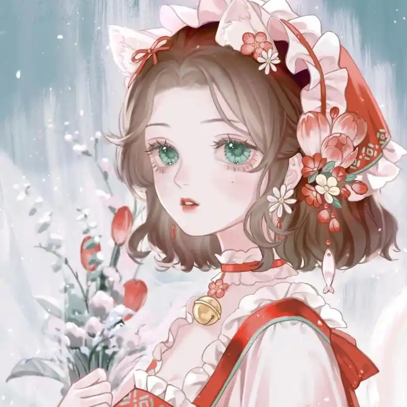 红色系古风动漫头像|生活有望穿秋水的期待,也会有的意想不到的欣喜