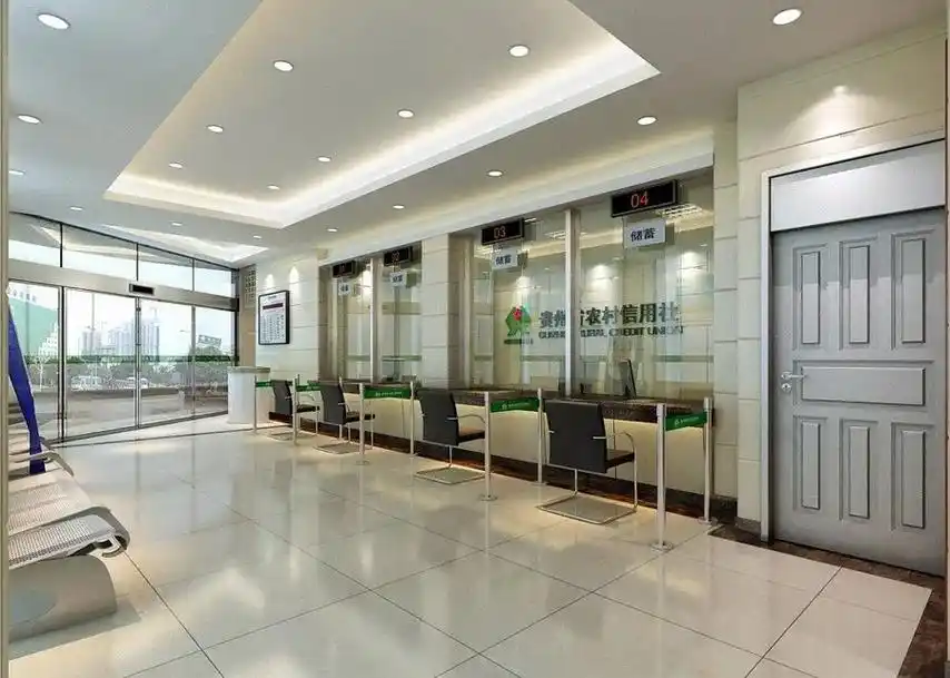 银行大厅 营业厅设计案例效果图.#设计 #效果图 - 抖音