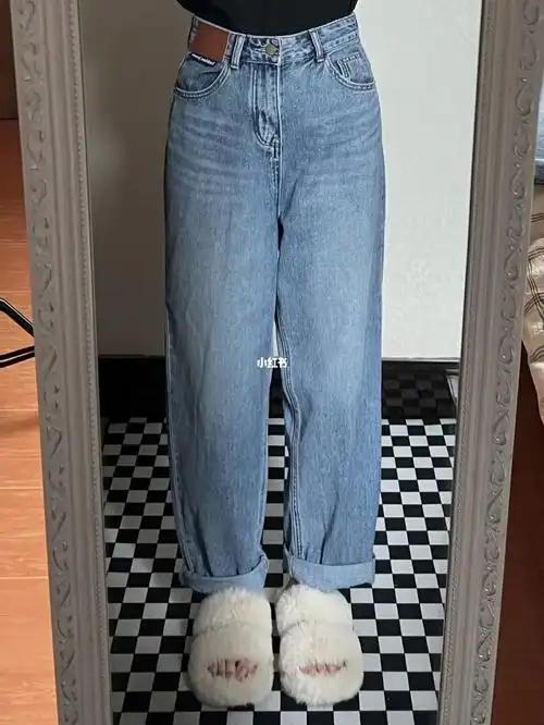 梨形身材有救了这条宽松版型牛仔裤巨藏肉