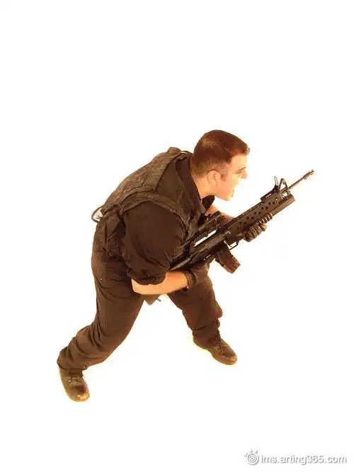 欧美特种兵持枪造型