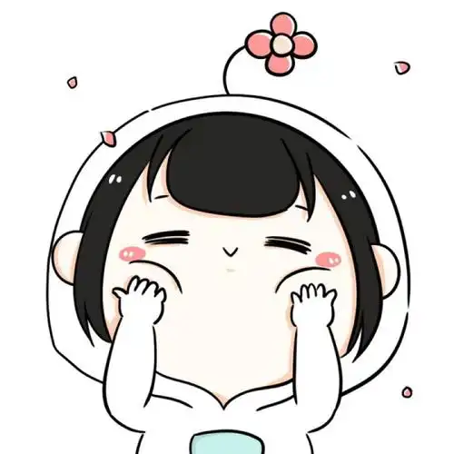 长着小花揉脸卖萌的女孩头像