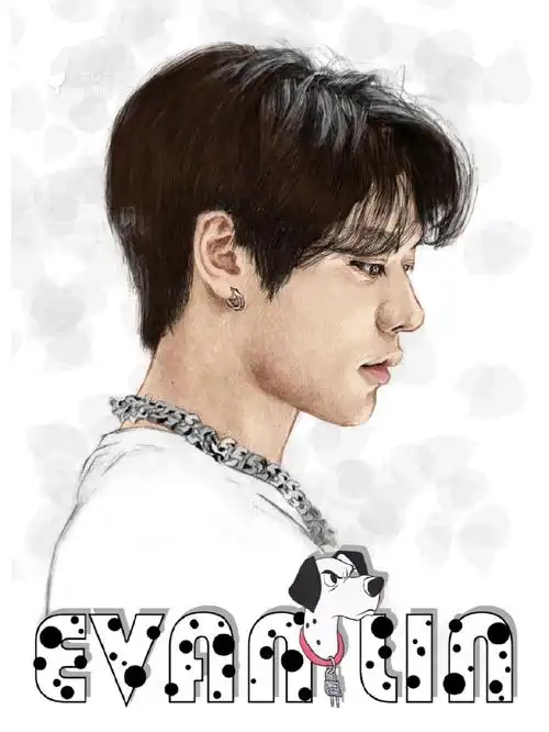 手绘板绘我们的男主角完美侧颜林彦俊