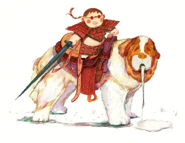 loulou的小插画执笔为剑笑傲江湖