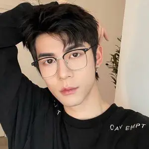 复古半框眼镜近视可配有度数散光眼睛框镜架男生大框斯文眼镜帅气