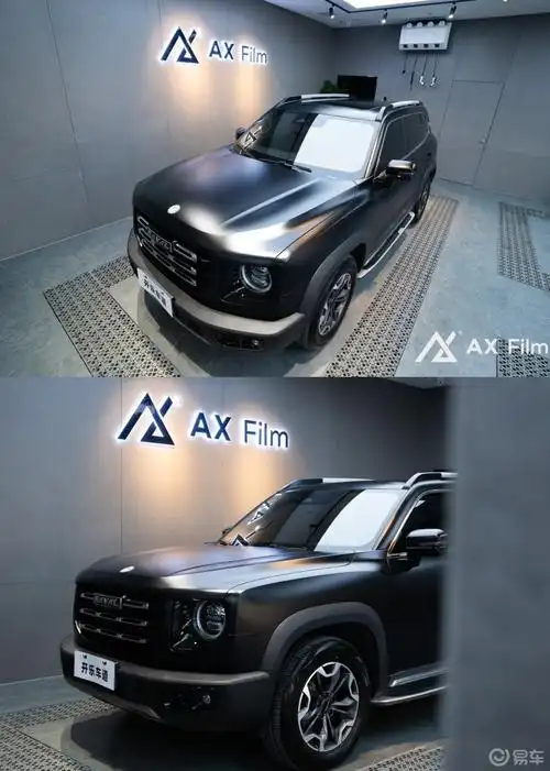 黑武士威武哈弗大狗改色亚光黑