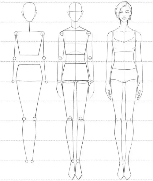 服装人体手绘步骤分享