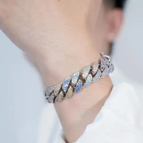 krwcool21sstide泡泡古巴手链镶钻超闪手饰欧美手链