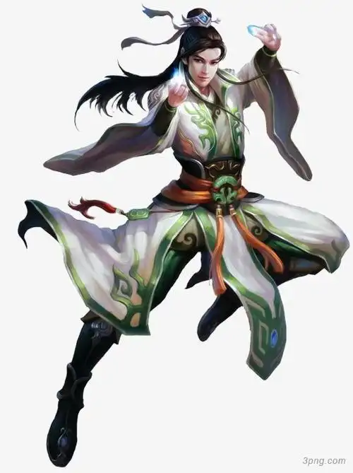 白袍法师男子古风立绘