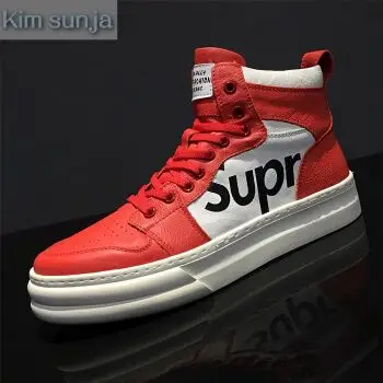 kim sunja欧美原创吴亦凡大牌高帮鞋男潮男冬季空军一号男鞋网红鞋子