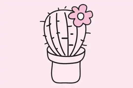 仙人球简笔画图片