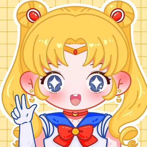 美少女战士q版头像女生五黑头像