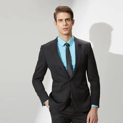 报喜鸟春上新 男士商务职业西服上衣韩版修身正装西装外套单开叉ebb11