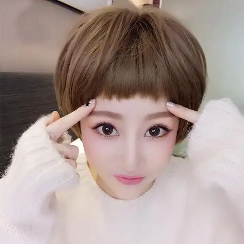 碎刘海假发女短发bobo头修脸蓬松自然逼真韩国甜美可爱短直发