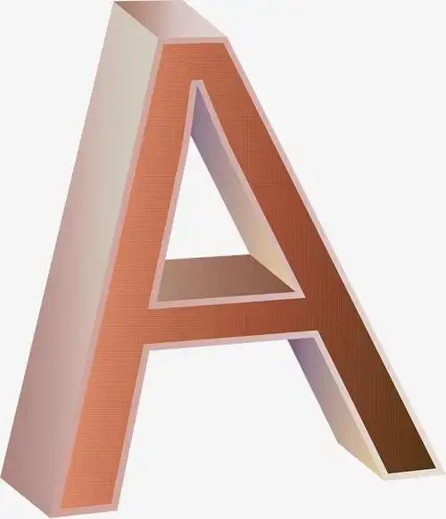 矢量红色3d立体质感大写字母a艺术字